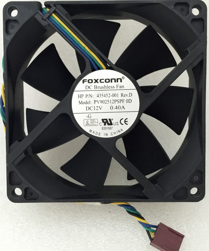 FOXCONN PV902512PSPF 12V 0.40A 4wires cooling fan